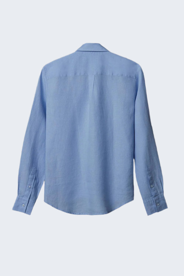Beatrice Sport Damen Hemd Leinen Hellblau