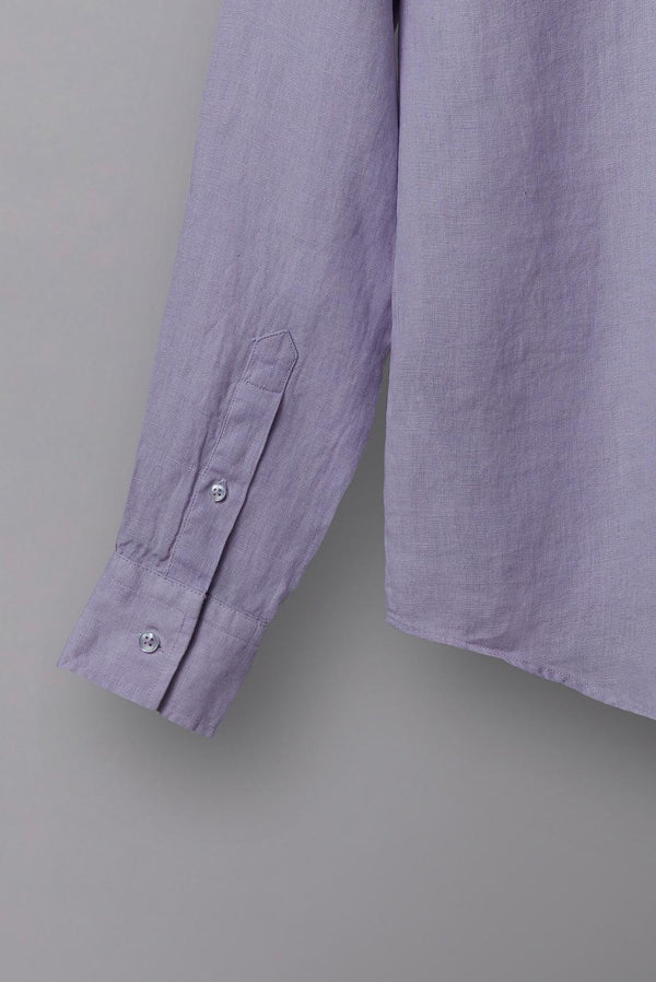 Beatrice Sport Linen Women Shirt Lilac