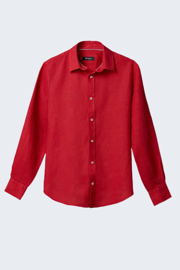 Chemise Femme Beatrice Sport Lin Rouge