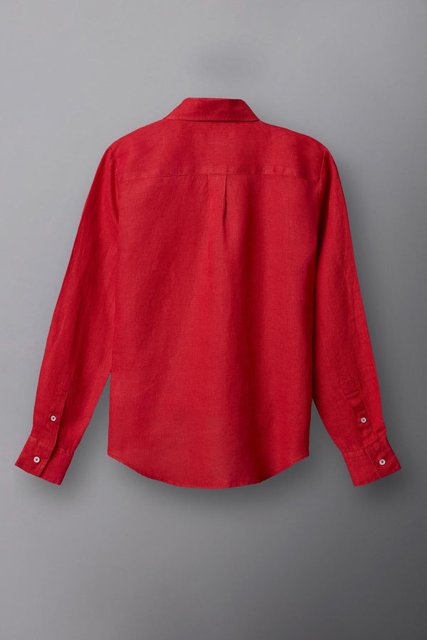 Camisa Mujer Beatrice Sport Lino Rojo