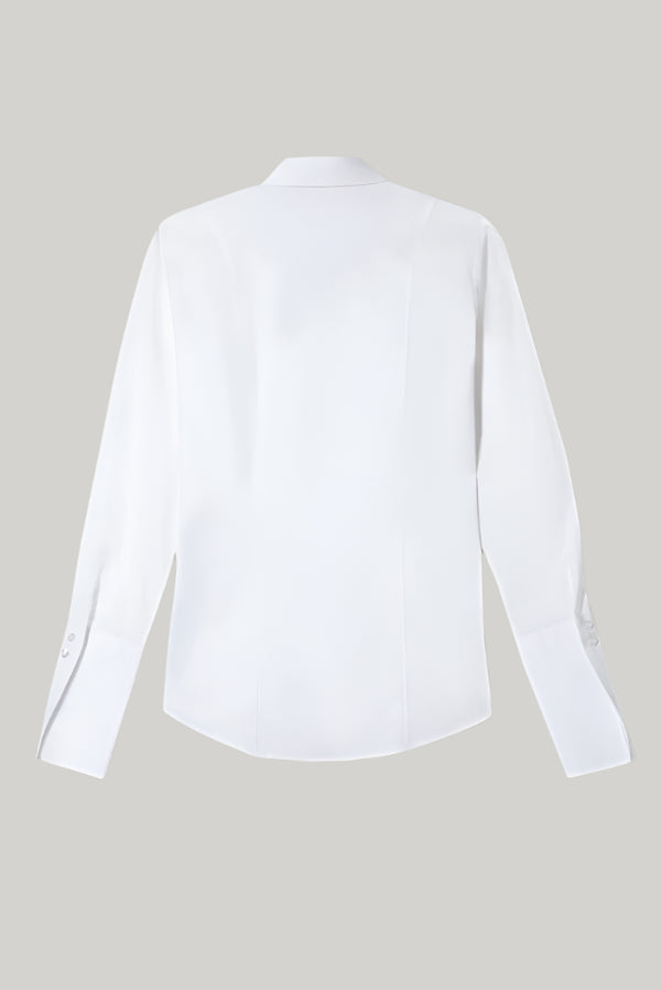 Camicia Donna Linda Popelin Stretch Bianco