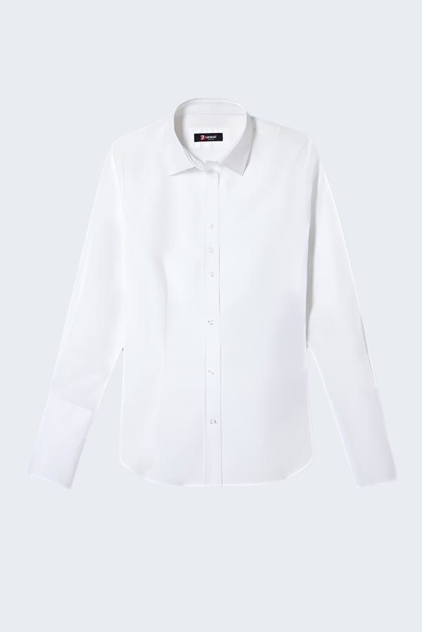 Camicia Donna Linda Popelin Stretch Bianco