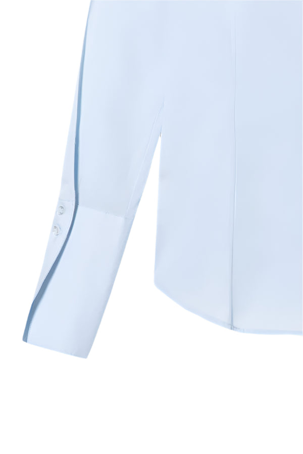 Linda Damen Hemd Poplin Stretch Hellblau