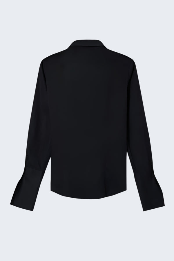 Camisa Mujer Linda Popelin Stretch Negro