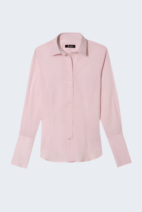 Camisa Mujer Linda Popelin Stretch Rosa