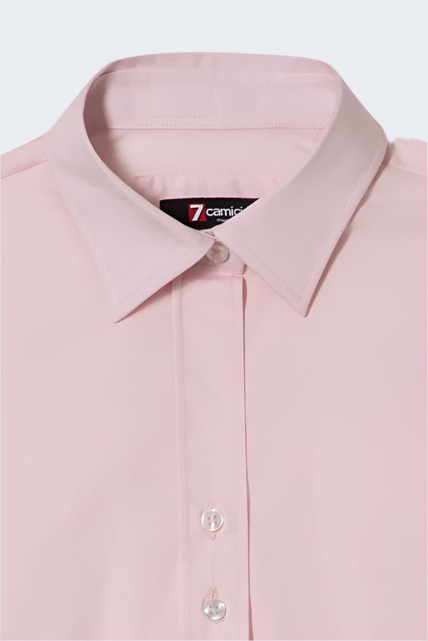 Camisa Mujer Linda Popelin Stretch Rosa