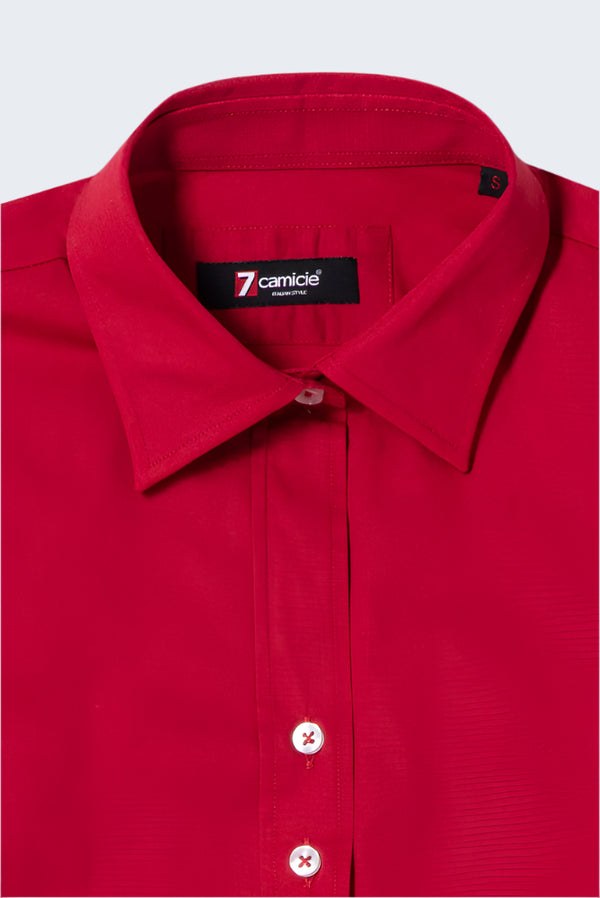 Camisa Mujer Linda Popelin Stretch Rojo
