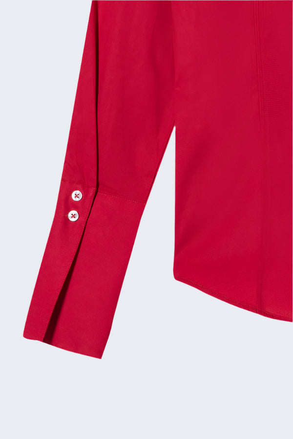 Camisa Mujer Linda Popelin Stretch Rojo