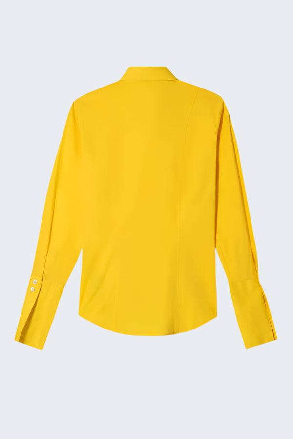 Camisa Mujer Linda Popelin Stretch Amarillo