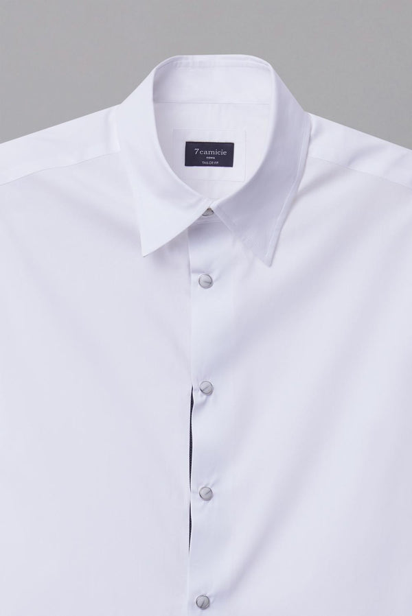 Camicia Uomo Claudio Sport Popelin Stretch Bianco