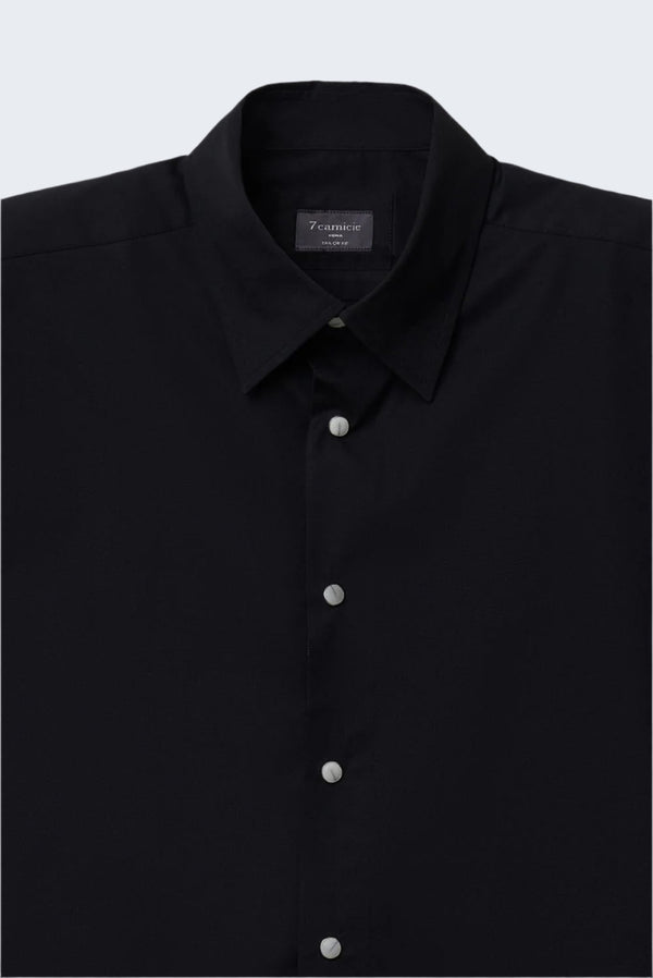 Camicia Uomo Claudio Sport Popelin Stretch Nero