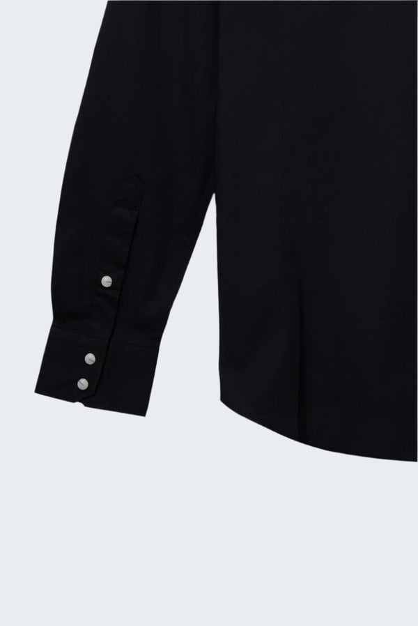 Camicia Uomo Claudio Sport Popelin Stretch Nero