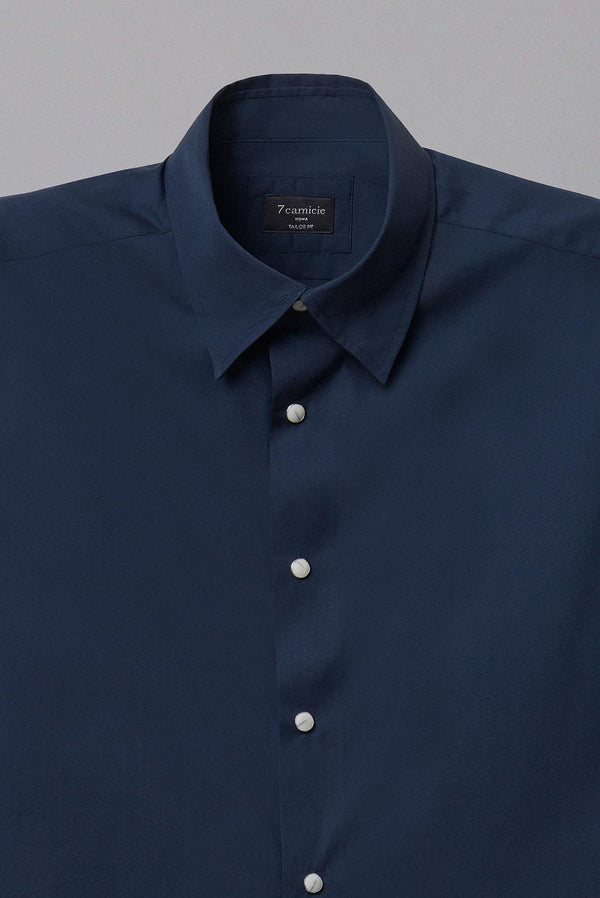 Camicia Uomo Claudio Sport Popelin Stretch Blu