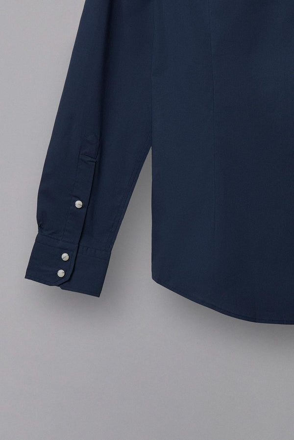 Camicia Uomo Claudio Sport Popelin Stretch Blu