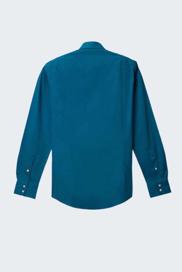 Camicia Uomo Claudio Sport Popelin Stretch Verde
