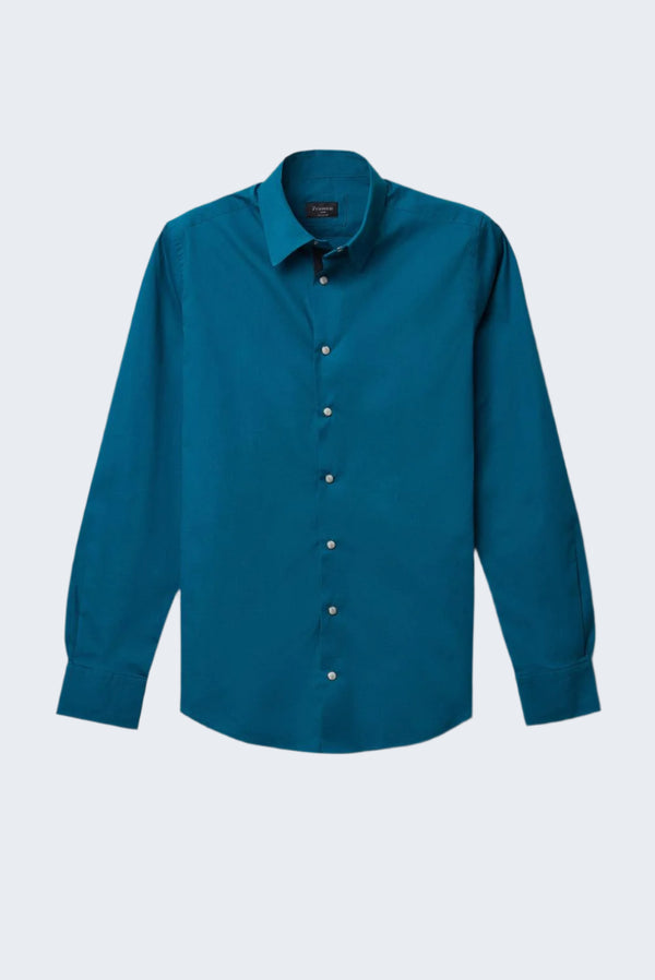 Camicia Uomo Claudio Sport Popelin Stretch Verde
