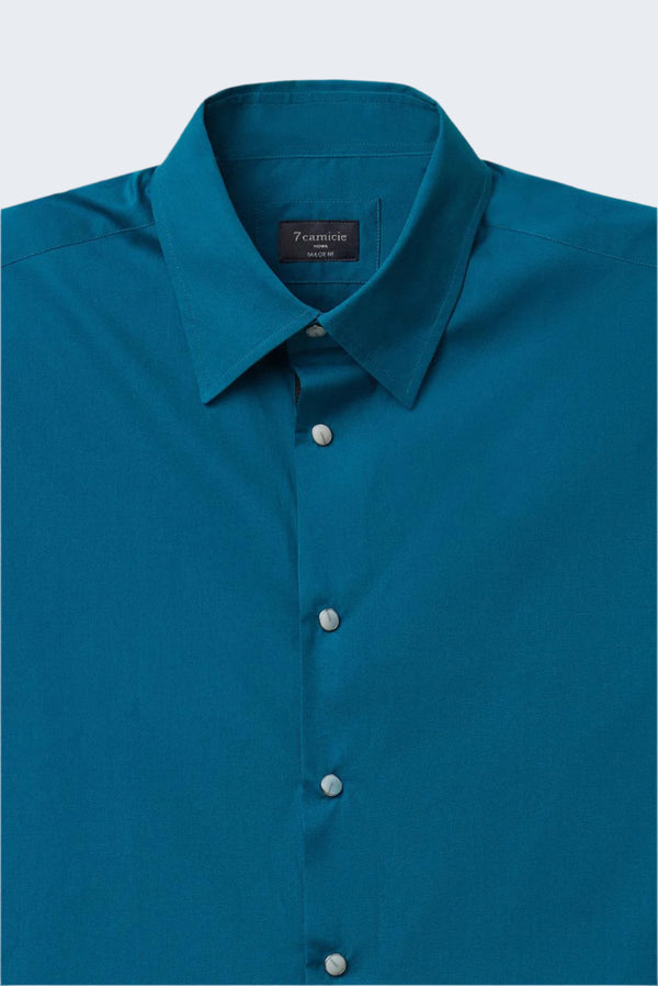 Camicia Uomo Claudio Sport Popelin Stretch Verde