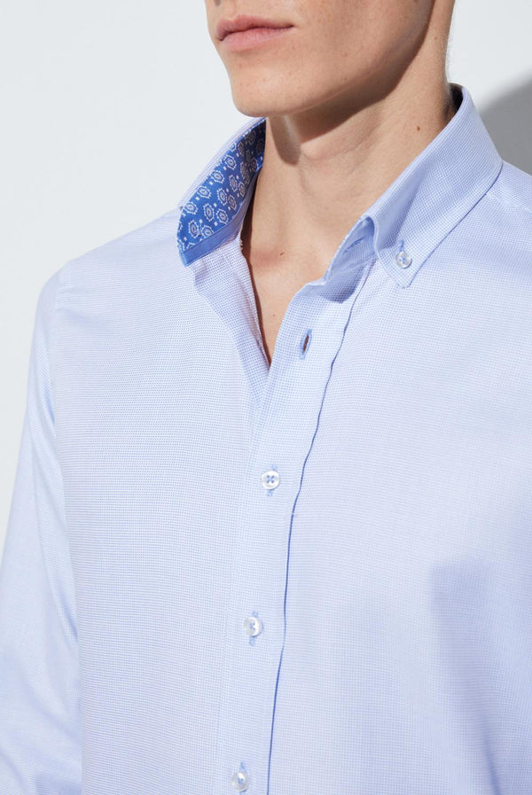 Camicia Uomo Leonardo Sport Armaturato Celeste