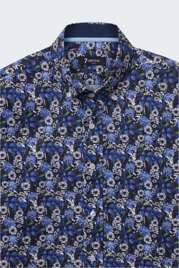 Leonardo Sport Poplin Man Shirt Blue White