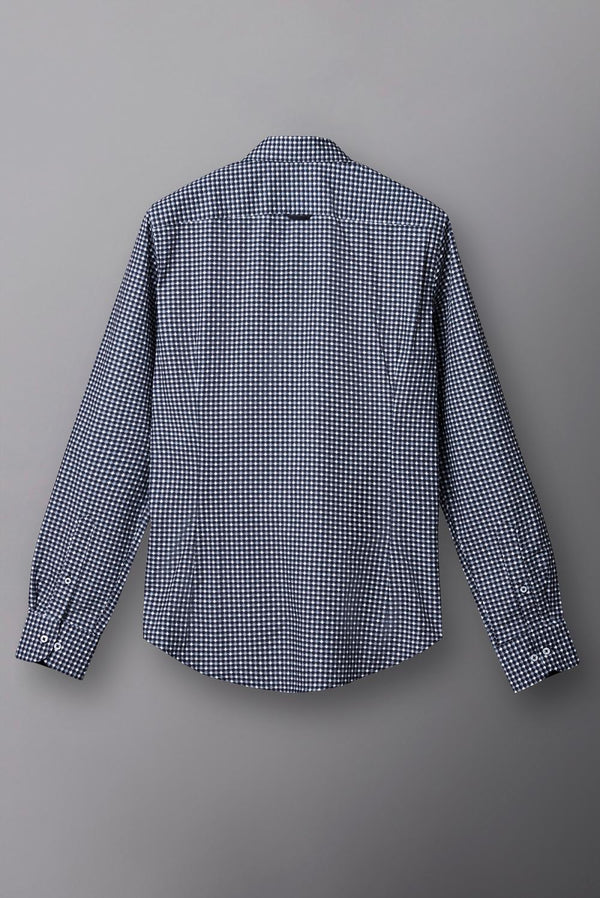 Camicia Uomo Leonardo Sport Popelin Nero Bianco