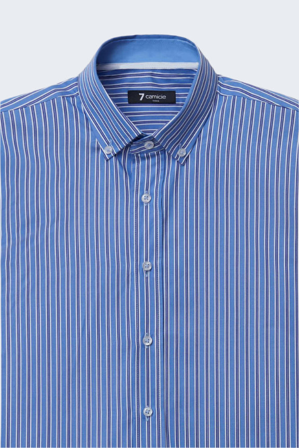 Camisa Hombre Leonardo Sport Popelin Azul Claro Azul