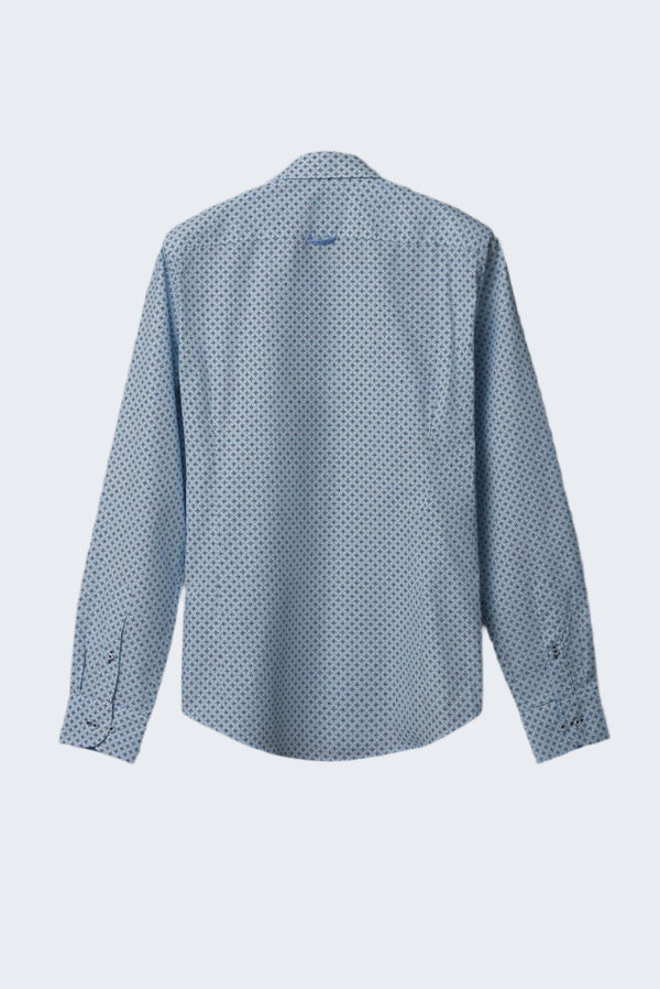 Camicia Uomo Leonardo Sport Popelin Celeste Blu