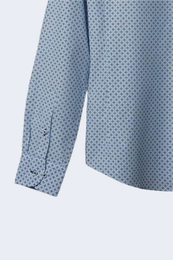 Camicia Uomo Leonardo Sport Popelin Celeste Blu