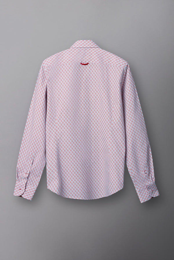 Camicia Uomo Leonardo Sport Popelin Bianco Celeste