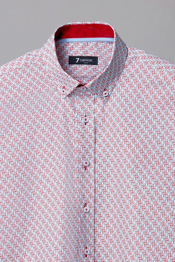 Camicia Uomo Leonardo Sport Popelin Bianco Celeste