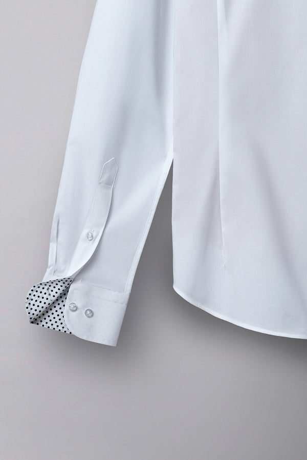 Camicia Uomo Leonardo Sport Popelin Stretch Bianco