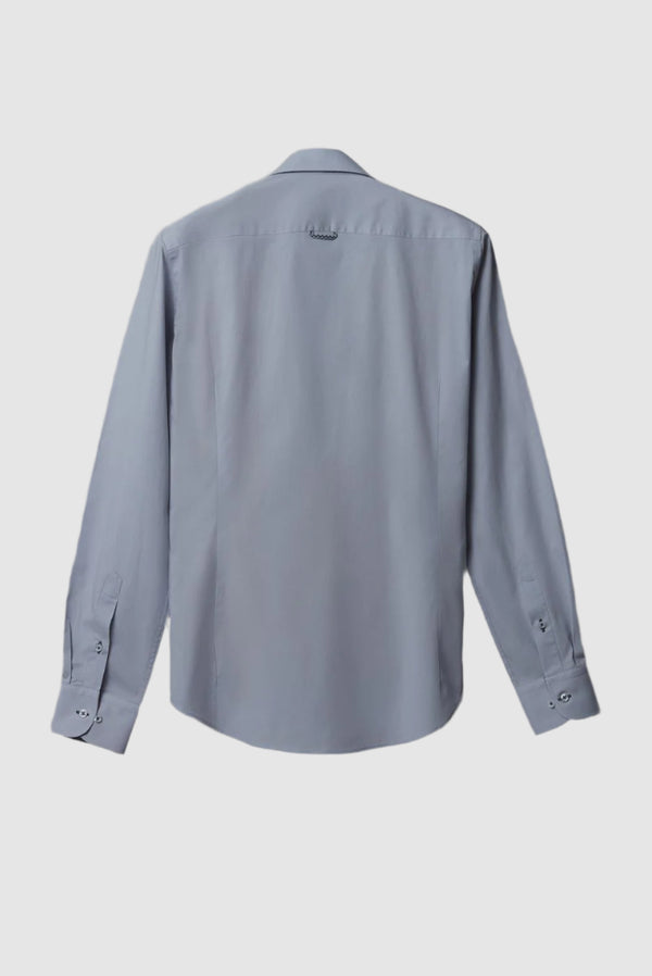 Leonardo Sport Herren Hemd Poplin Stretch Grau