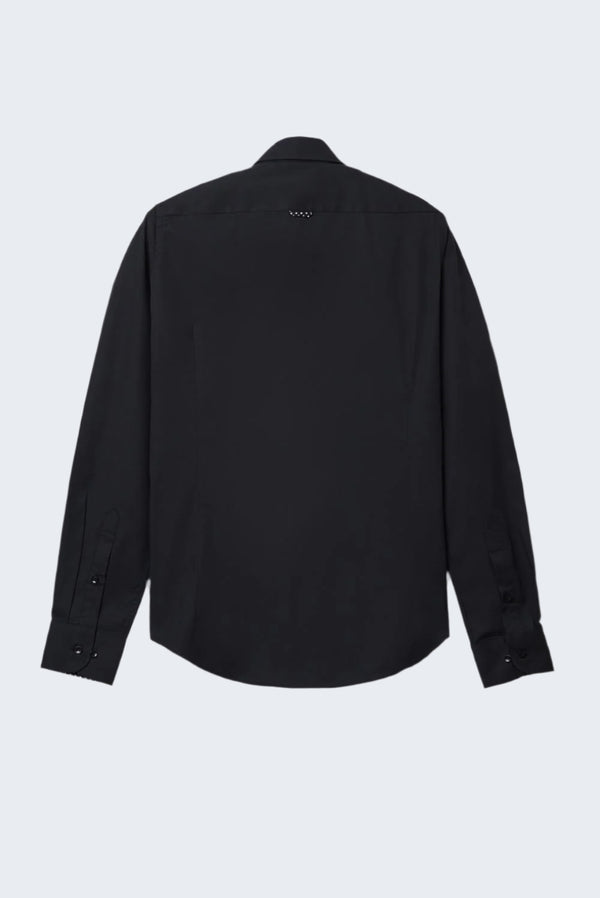 Camisa Hombre Leonardo Sport Popelin Stretch Negro