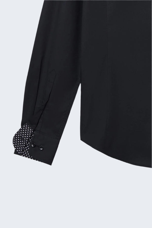 Camisa Hombre Leonardo Sport Popelin Stretch Negro