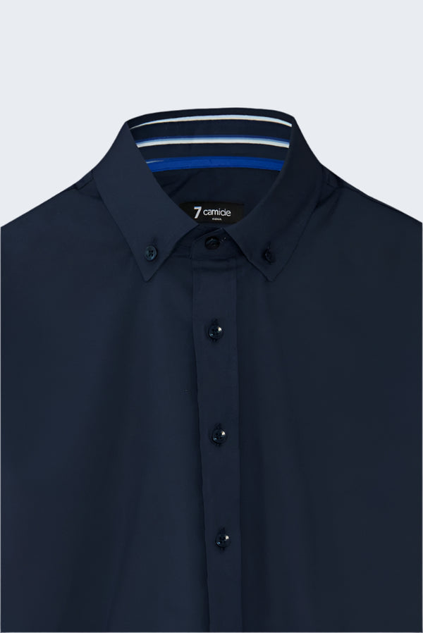 Chemise Homme Leonardo Sport Popelin Stretch Bleu