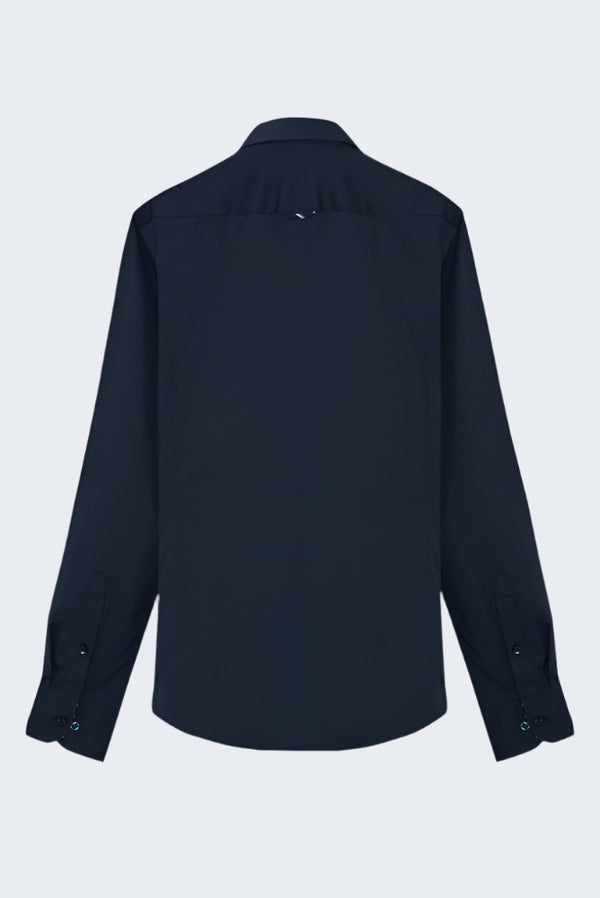 Chemise Homme Leonardo Sport Popelin Stretch Bleu