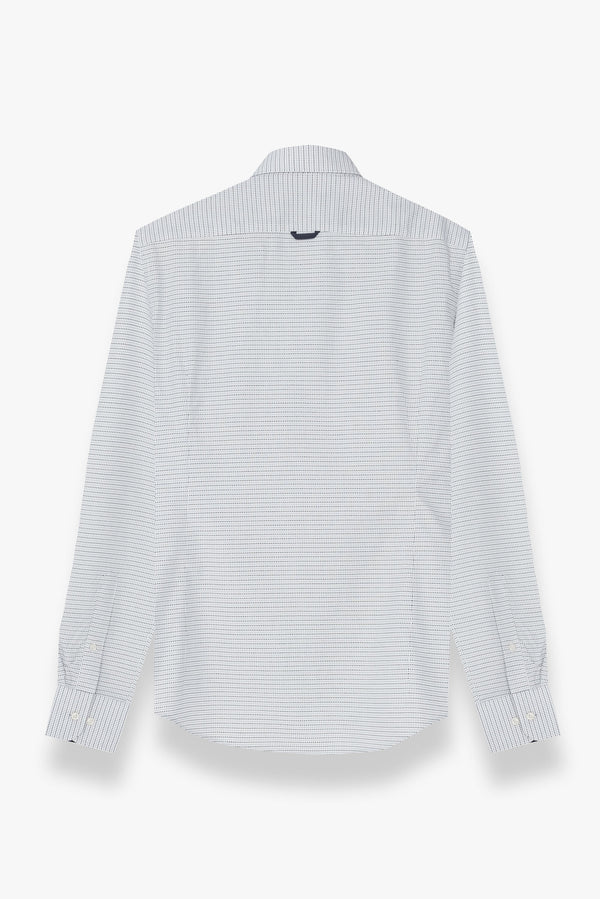 Camicia Uomo Leonardo Sport Jacquard Bianco Nero