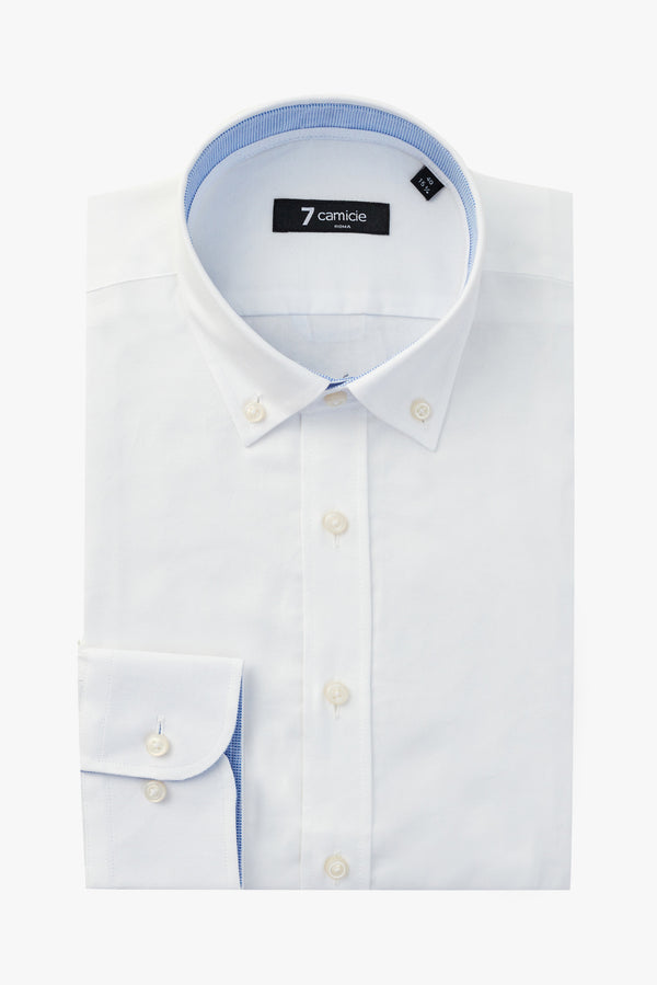 Camicia Uomo Leonardo Sport Oxford Bianco