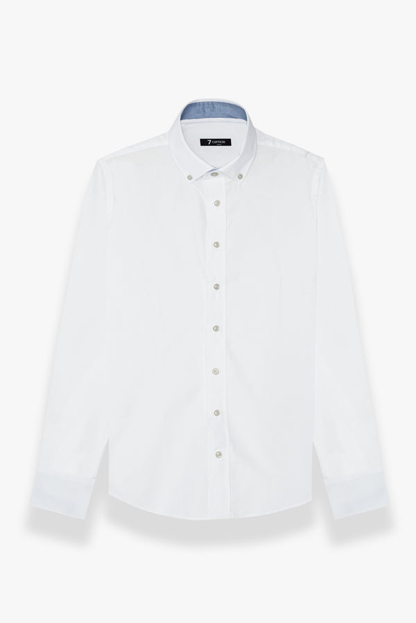 Leonardo Sport Herren Hemd Oxford Weiss