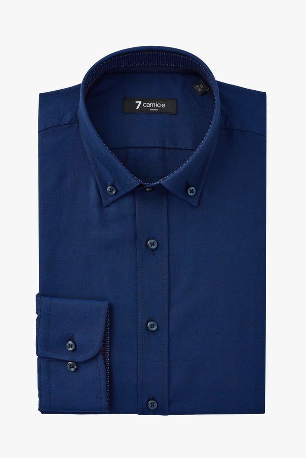 Camisa Hombre Leonardo Sport Oxford Azul