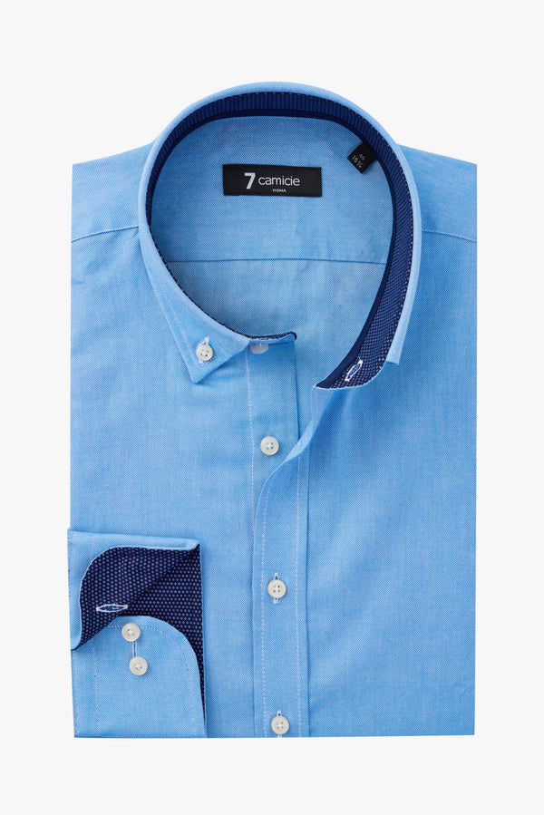 Camicia Uomo Leonardo Sport Oxford Blu