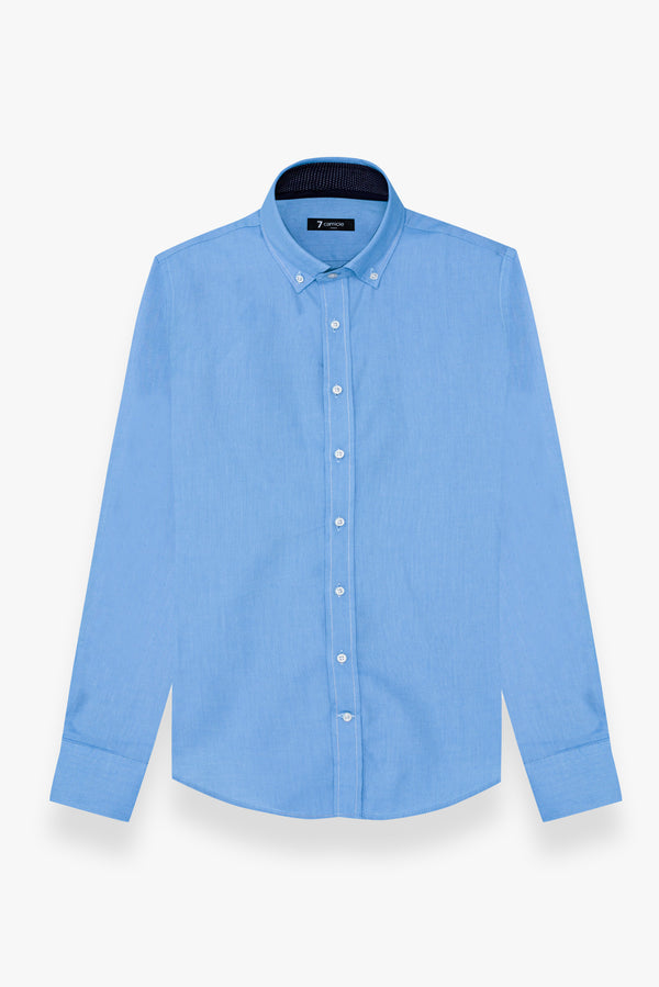 Camicia Uomo Leonardo Sport Oxford Blu