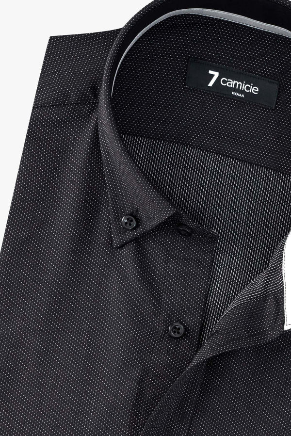 Chemise Homme Leonardo Sport Popelin Noir Blanc