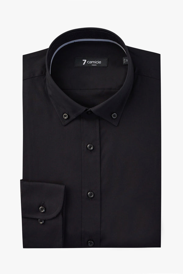 Leonardo Sport Poplin Stretch Man Shirt Black