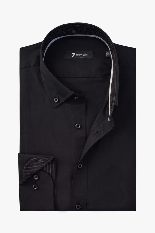 Leonardo Sport Poplin Stretch Man Shirt Black