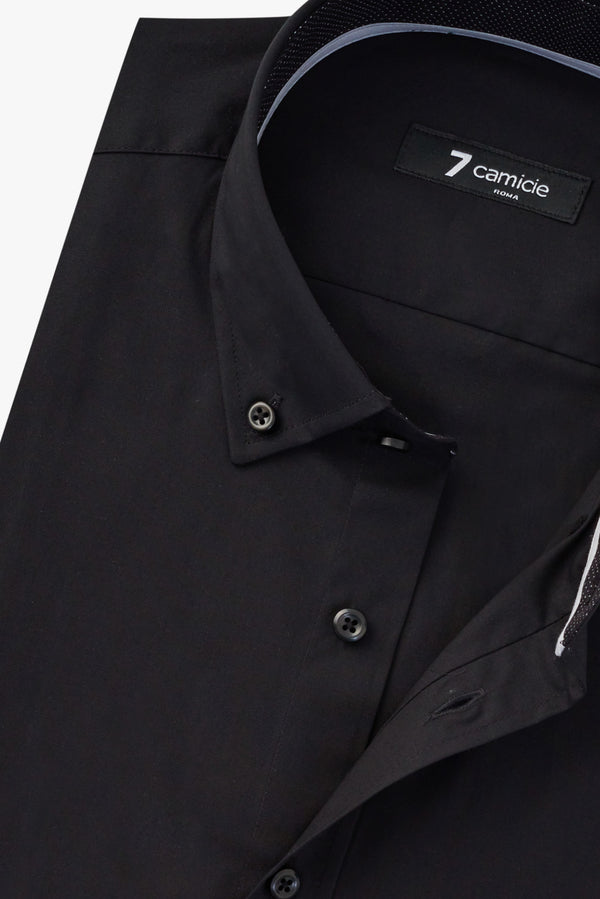Leonardo Sport Poplin Stretch Man Shirt Black
