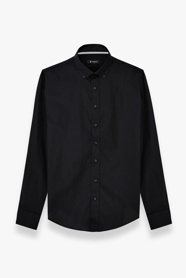 Leonardo Sport Poplin Stretch Man Shirt Black