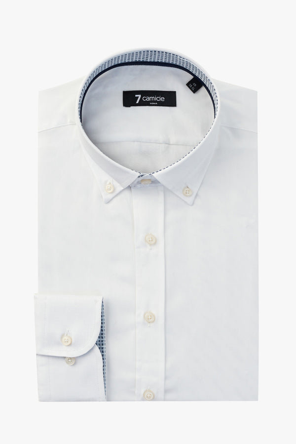 Camicia Uomo Leonardo Sport Satin Bianco