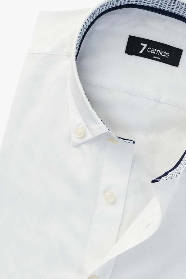 Camicia Uomo Leonardo Sport Satin Bianco