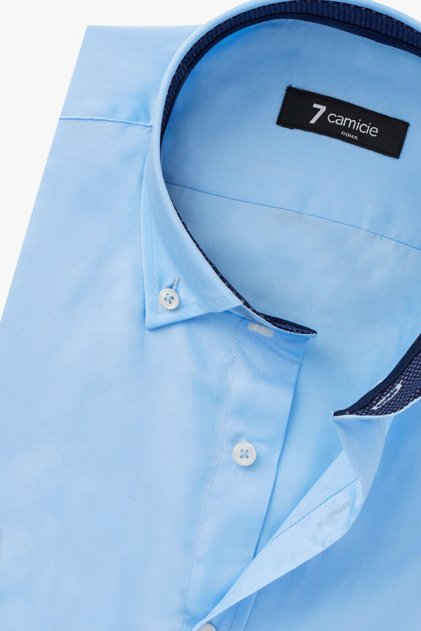 Leonardo Sport Satin Man Shirt Light Blue