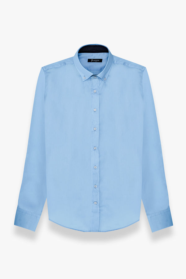 Leonardo Sport Satin Man Shirt Light Blue